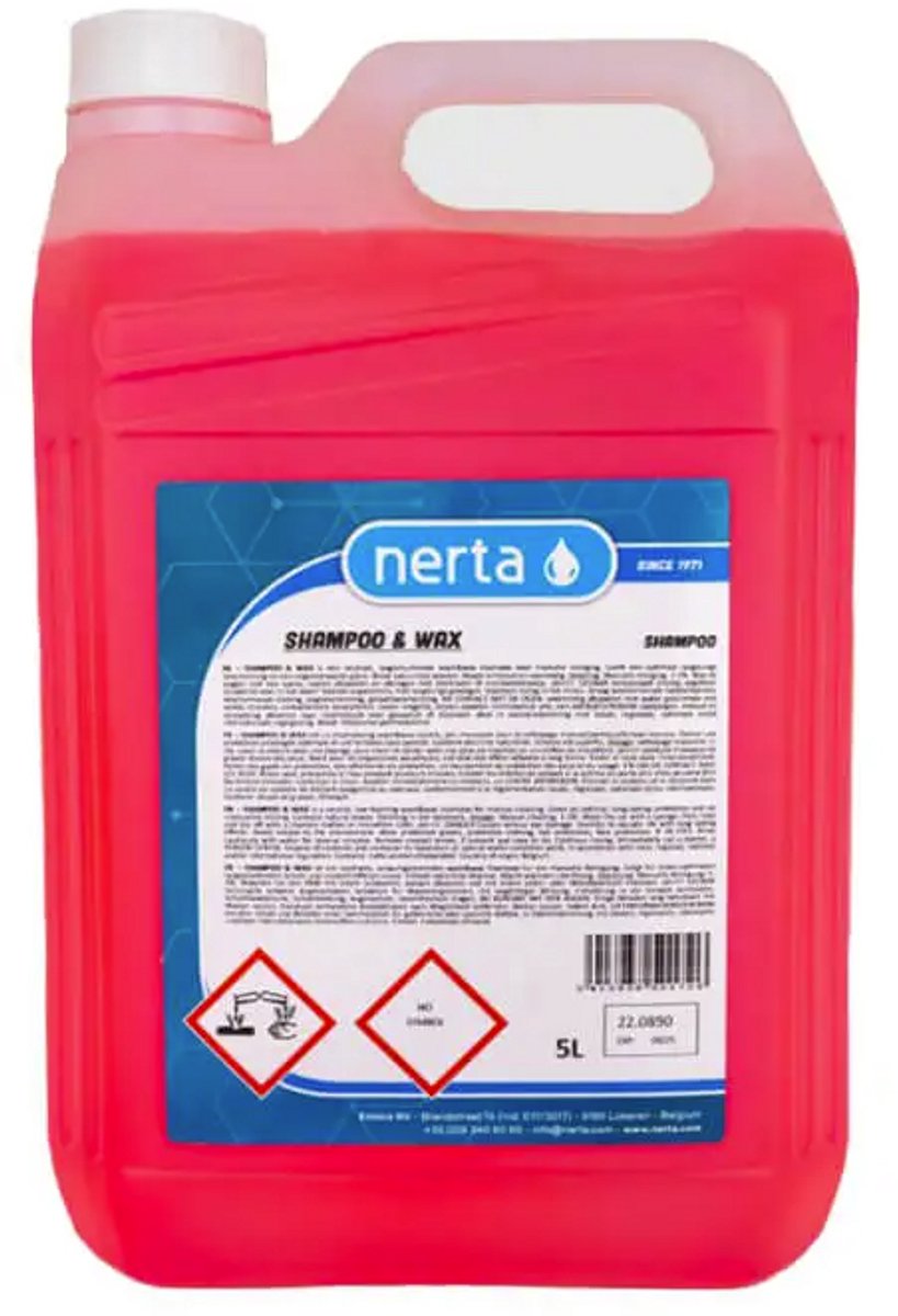 Nerta shampoo voks - bilshampoo med voks - bilvoks - 5 liter