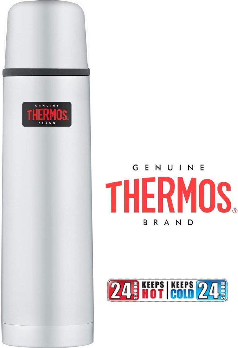 Termoisoleret flaske - thermax - 1 liter - sølv