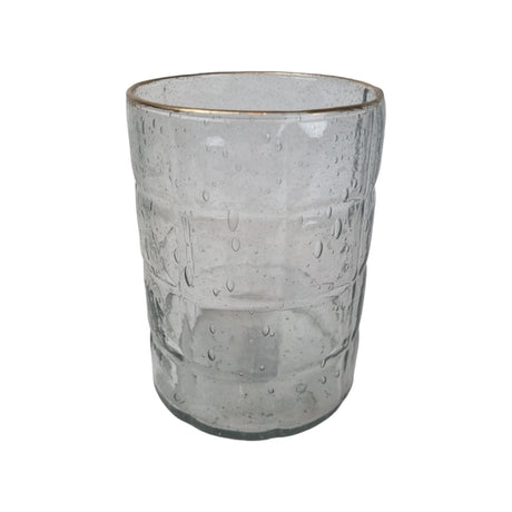 Palæ atmosfære fyrfadsstage boble klar guld 12x15cm