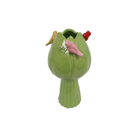 Countryfield vase tulipan med fugle s grøn ø11cm
