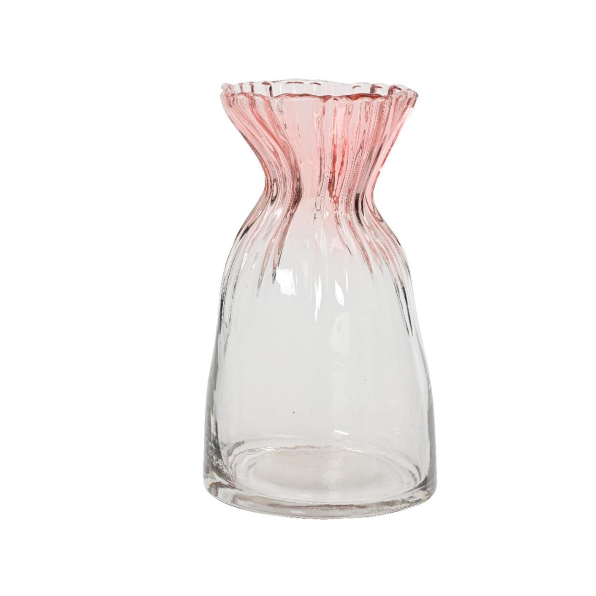 Decoris vase glas ø12cm x h.20,5cm blød pink