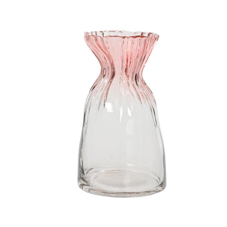 Decoris vase glas h20,5cm blød pink