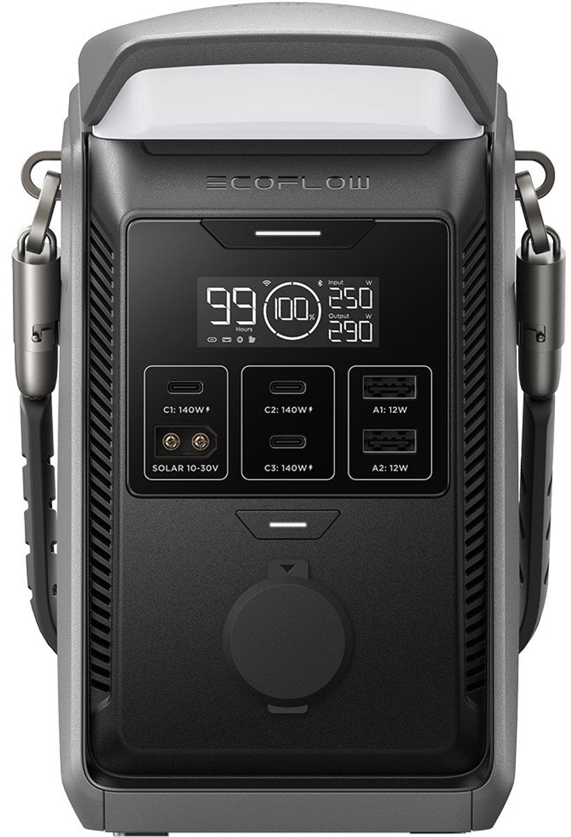 Ecoflow-spor plus 300 dc bærbart kraftværk