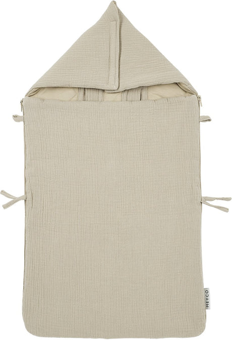 Meyco baby uni fodpose - forvasket hydrofil - sand - 40x82cm