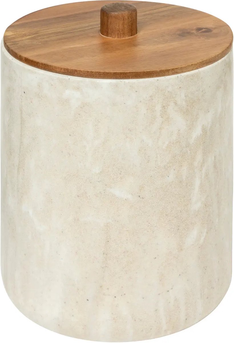 5five® 5five como affaldsspand med låg - marmoreffekt - 5l - beige