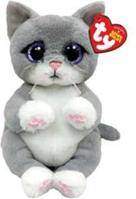 Ty beanie baby maver morgan grå kat 15 cm