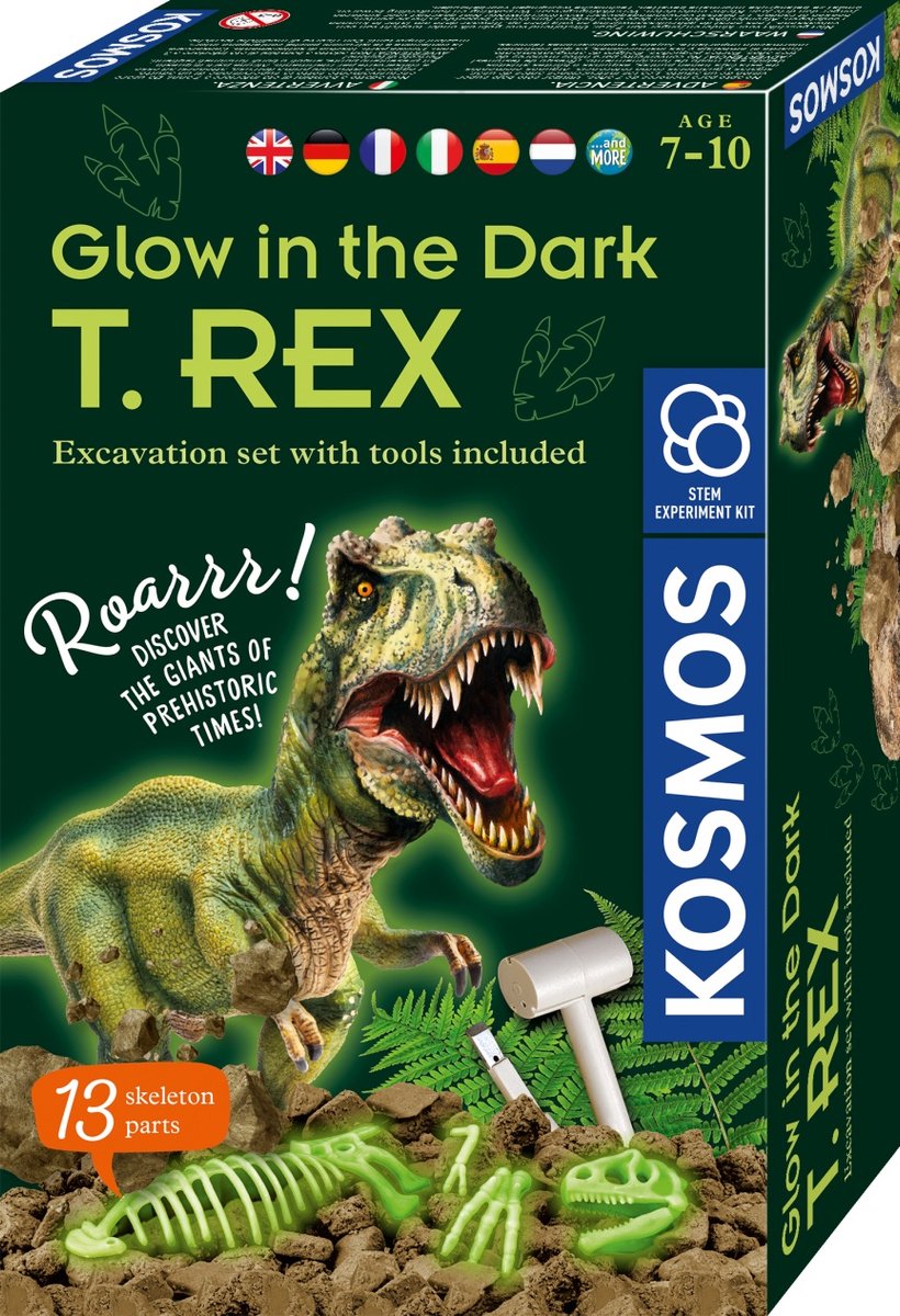 Kosmos glød i mørket t-rex spise