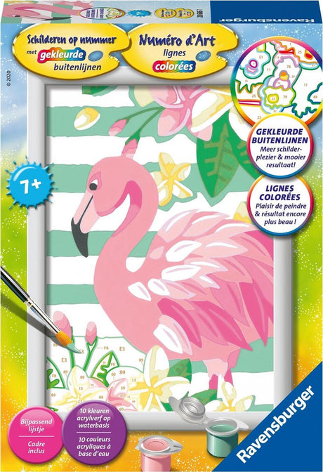 Ravensburger maling efter nummer maleri efter nummer - flamingo