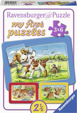 Ravensburger mine dyrevenner - mine første puslespil - 3x6 brikker - børnepuslespil
