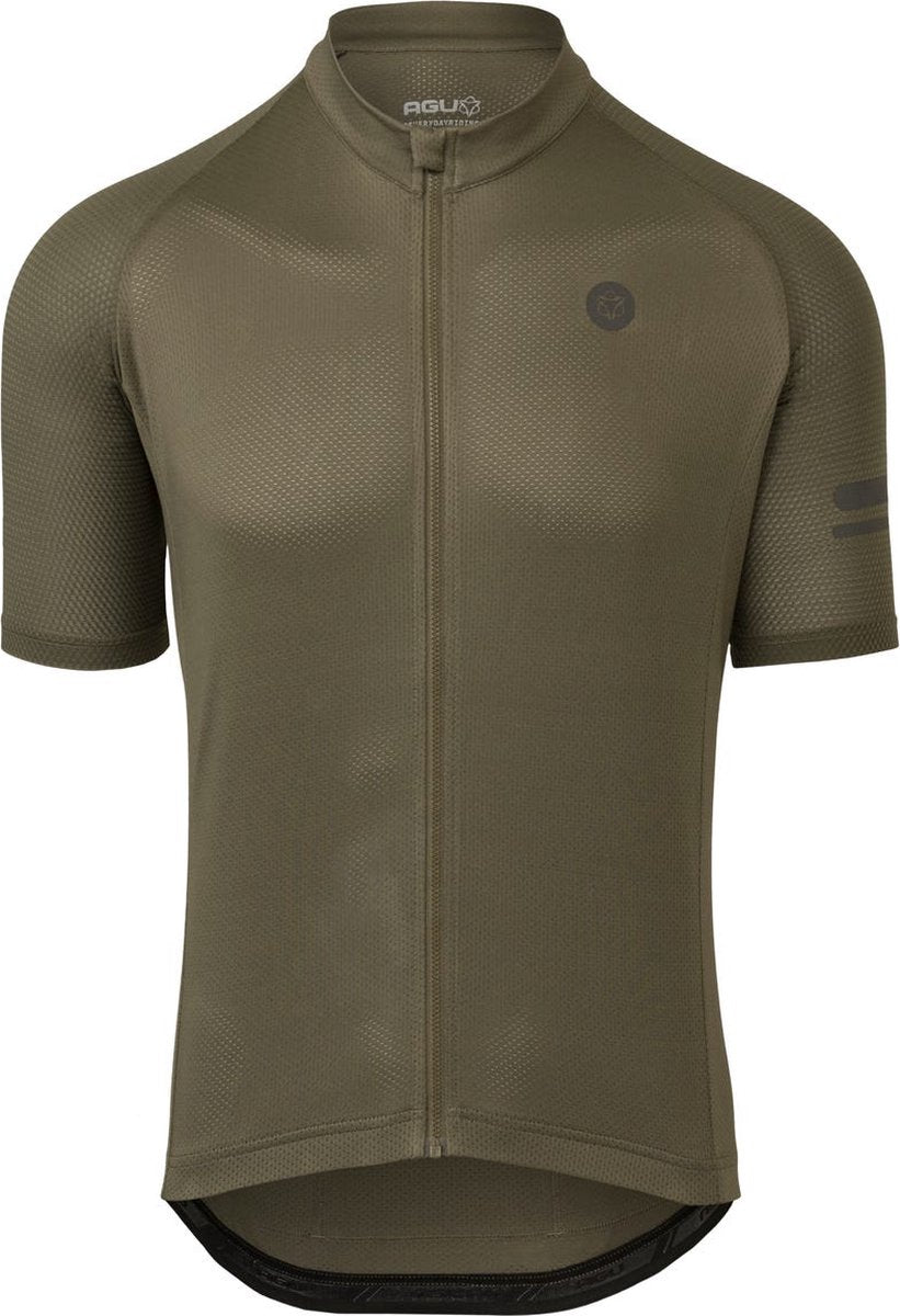 Agu essential fietsshirt heren - korte mouwen - army green - maat l