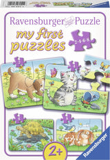 Ravensburger søde kæledyr - mine første puslespil -2+4+6+8 brikker - børnepuslespil