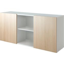 Bach skab med skydelåger hammerer 2fh eg, hvid
