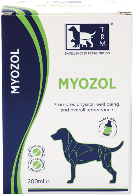 Trm flydende hundefoder myozol - muskeludvikling, 200 ml - supplerende dyrefoder med gamma-oryzanol