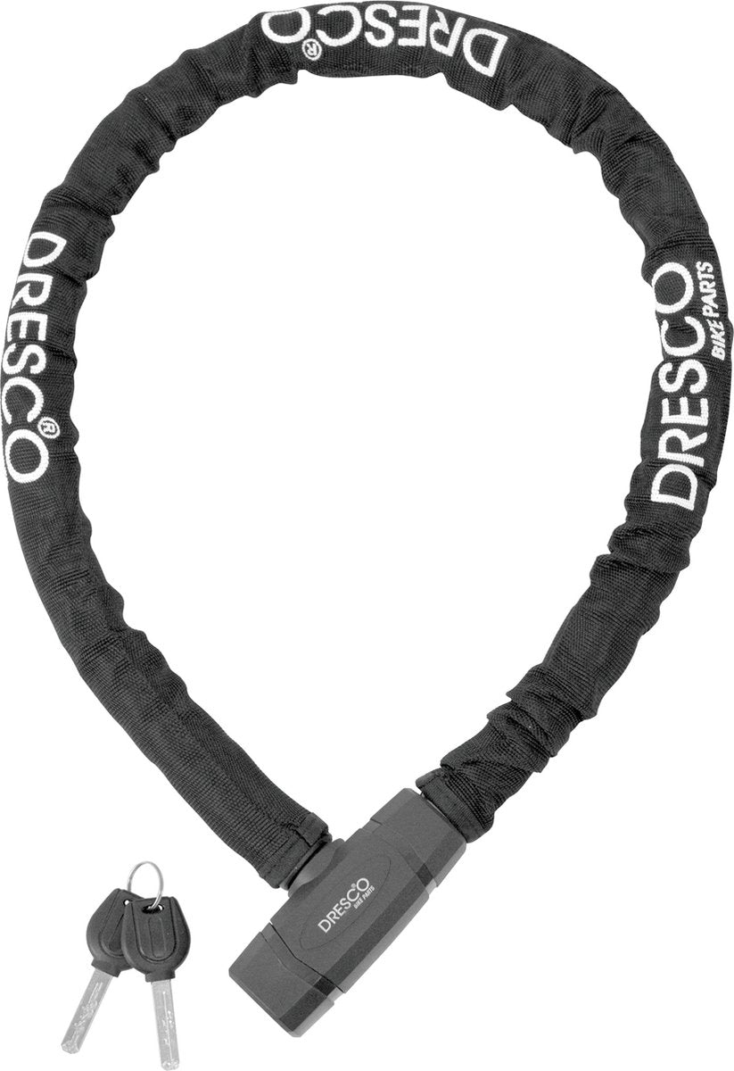 Dresco kabellås med høj beskyttelse - 100cm - sort