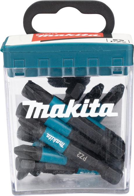 Imp Makita tilbehør e-12413 slagdrev bit | pz2x50mm | x actblack | 10 stk - e-12413