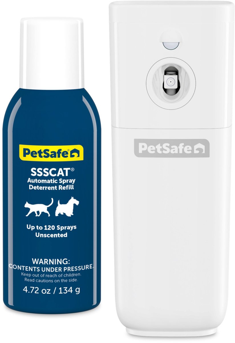 Ssscat afskrækkende - bevægelsessensor spray 115ml - lugtfri og uskadelig for katte