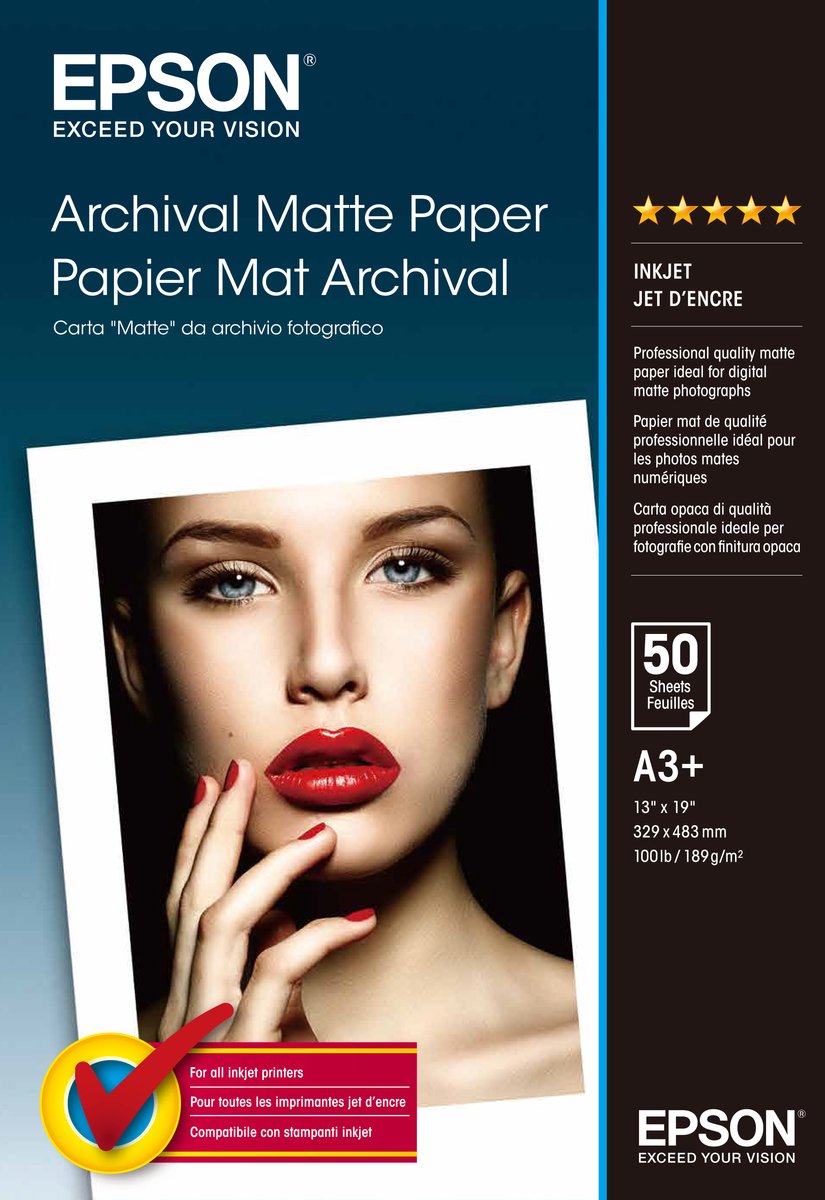 Epson mat fotopapir a3+ 50 ark 189g