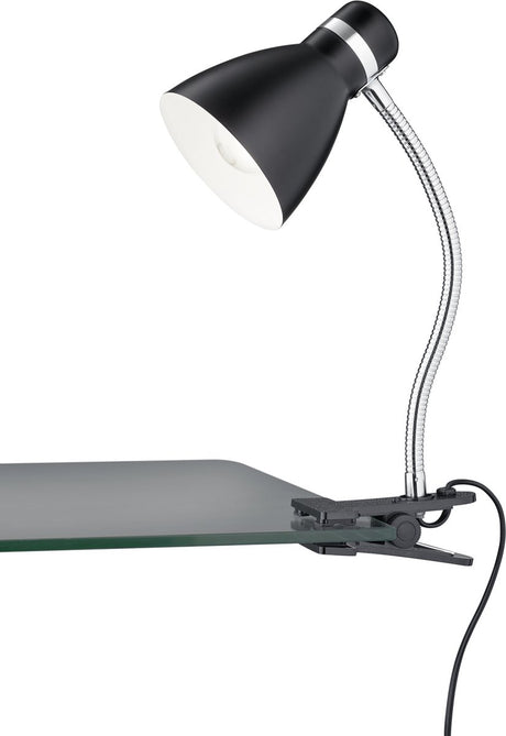 Rl live your light reality harvey - klemme lys - sort mat - ekskl. 1x e27 4w