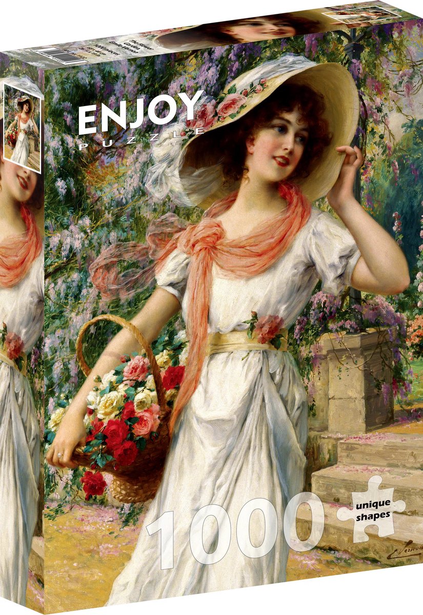 Nyd puslespil Emile Vernon: blomsterhaven 1000 brikker