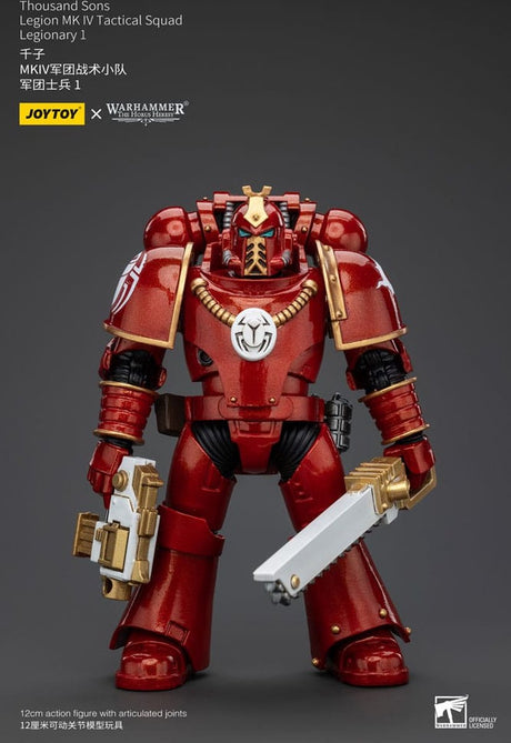 Joy toy (cn) warhammer the horus kætteri actionfigur 1 18 tusind sønner legion mk iv taktisk hold legionær 1 12 cm actionfigur