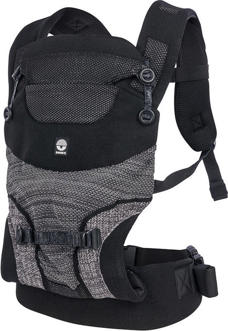 Dooky bæresele - bæresele terra nova sort - bæresele - småbørn og bæresele 3,5-15 kg - ergonomisk M-position - rygsele - justerbar og åndbar - bæresele - bæresele