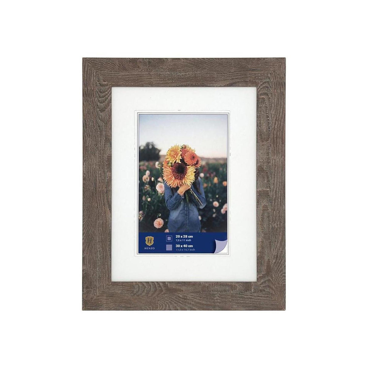 Henzo fotoramme dahlia 30x40cm mellembrun