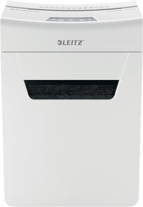 Leitz iq protect premium 6m ultrastille papierversnipperaar - p5 snippers - tot 6 vel - 18l - wit