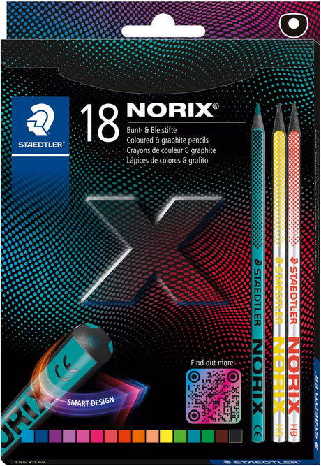 Staedtler - norix kleurpotloden - 16 kleuren met 2 grafietpotloden