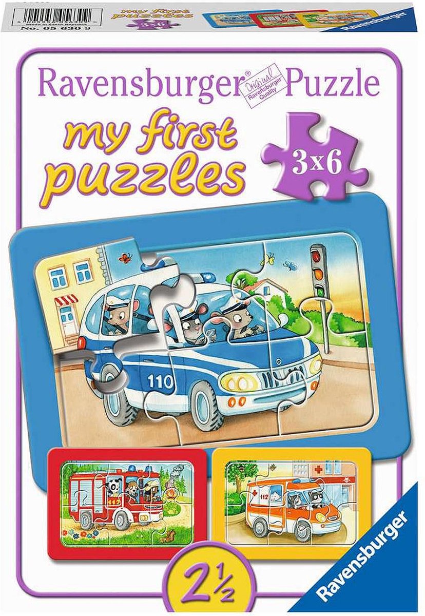 Ravensburger puslespil dyr på arbejde - puslespil - 3x6 brikker