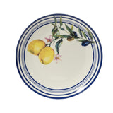Decoris tallerken med citron dekoration porcelæn dia.20,3x2cm