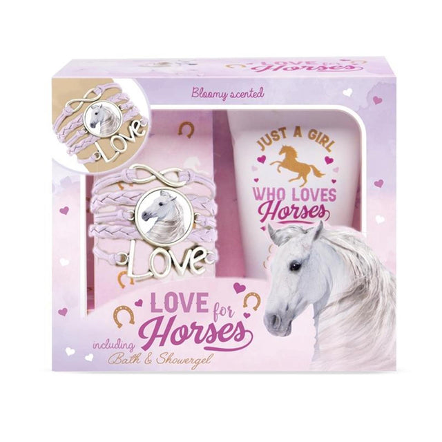 Casuelle love horses gavesæt med armbånd