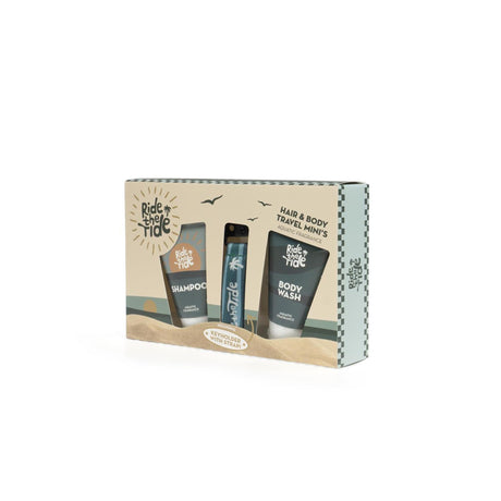 Source balance bad giftset ride the tide met sleutelhanger 50ml douchegel en 50ml shampoo,