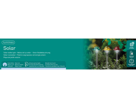 Lumineo solcellelampe svamp h33,5cm