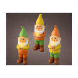 Lumineo solar gnome polyresin 9,5x10x28,5cm 3 assorteret