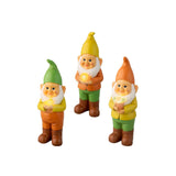 Lumineo solar gnome polyresin 9,5x10x28,5cm 3 assorteret