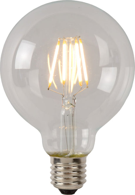 Lucide g80 klasse b - glødelampe - ø 8 cm - LED dæmpbar - E27 - 1x7w 2700k - gennemsigtig