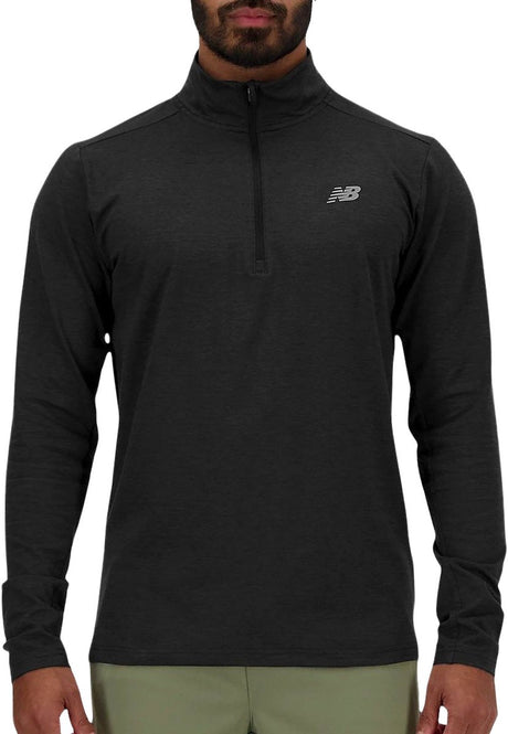 New balance space dye 1 4 zip herre sportstrøje - sort