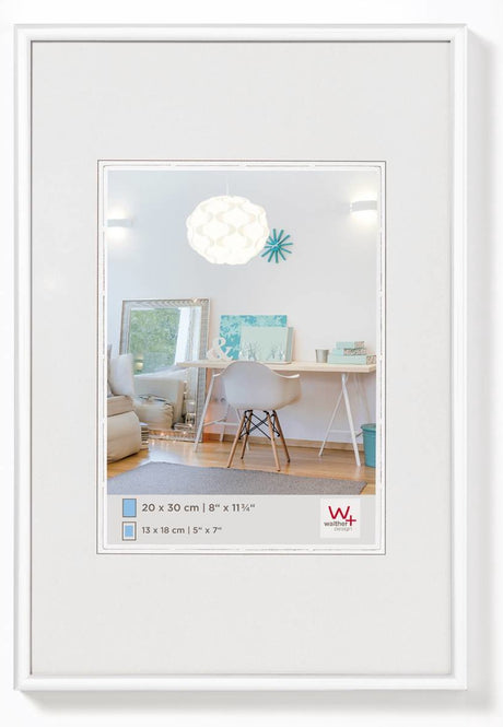 Walther new lifestyle - plastramme - fotostørrelse 15x20 cm - hvid