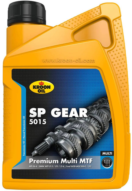 Kroon-oil sp gear 5015 - syntetisk gearolie - sae 75w-80 - 1 liter - gennemsigtig