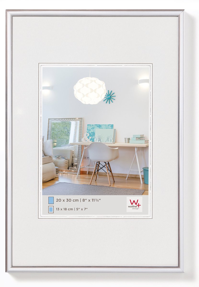 Walther new lifestyle - plastramme - fotostørrelse 20x30 cm - sølv