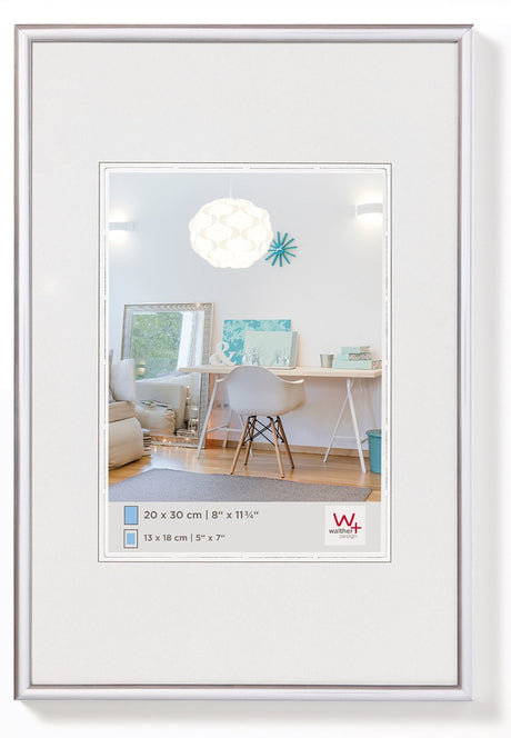 Walther new lifestyle - plastramme - fotostørrelse 20x30 cm - sølv