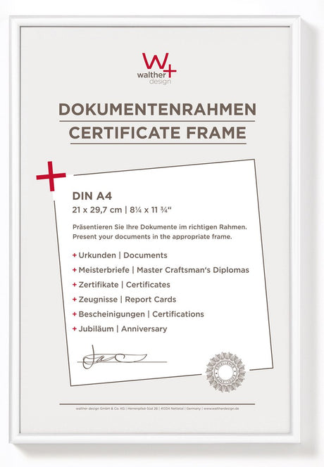 Walther new lifestyle - plastramme - fotostørrelse 21x29,7 cm (din A4) - hvid