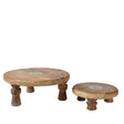 Decoris platformsæt mangotræ 2-delt ø25cmh8cm