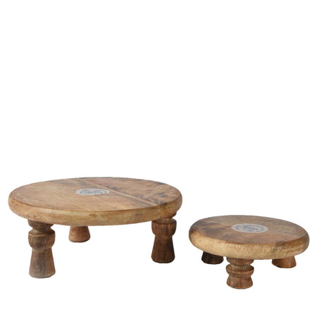 Decoris platformsæt mangotræ 2-delt ø25cmh8cm
