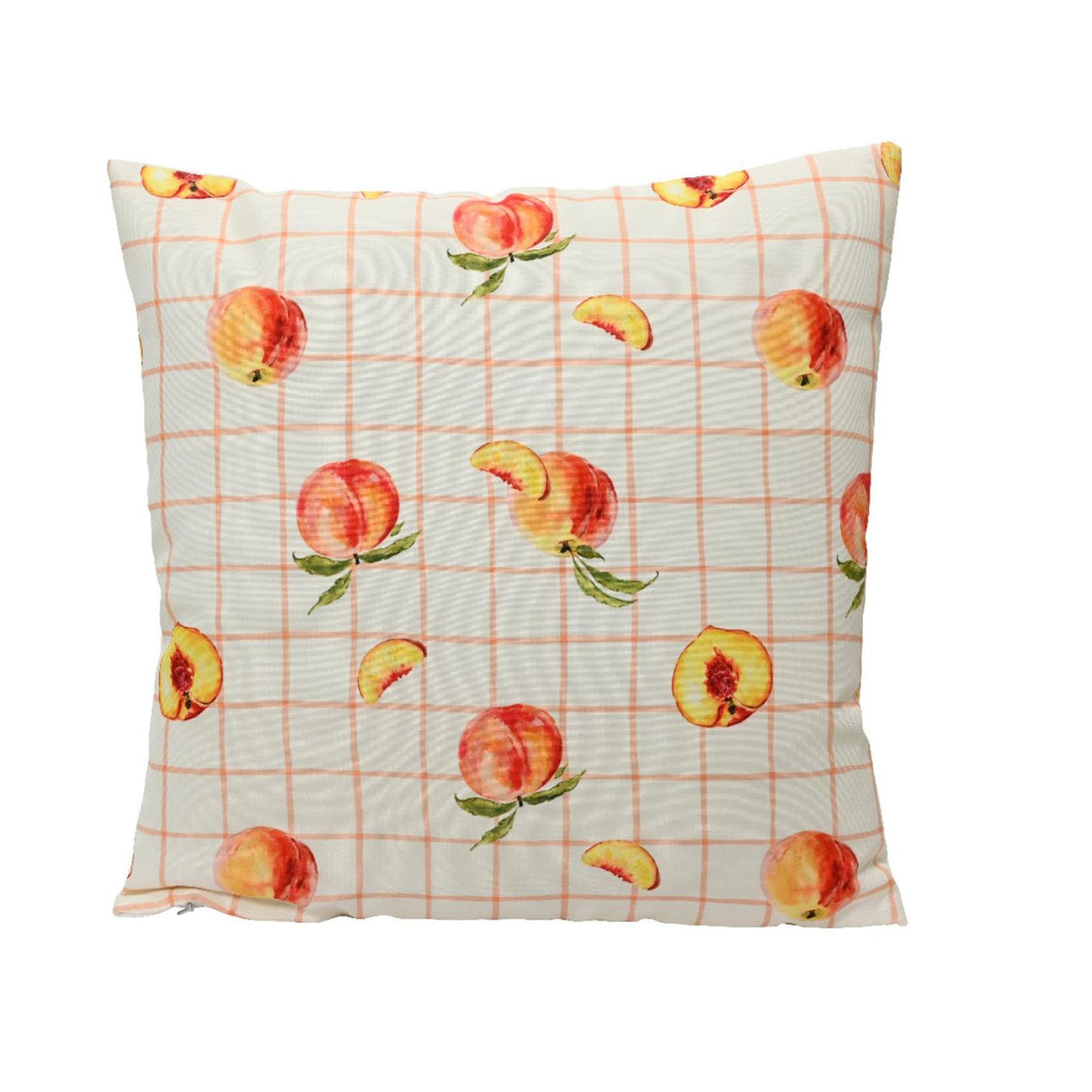 Decoris pude polyester udendørs 45x45cm multi fersken design