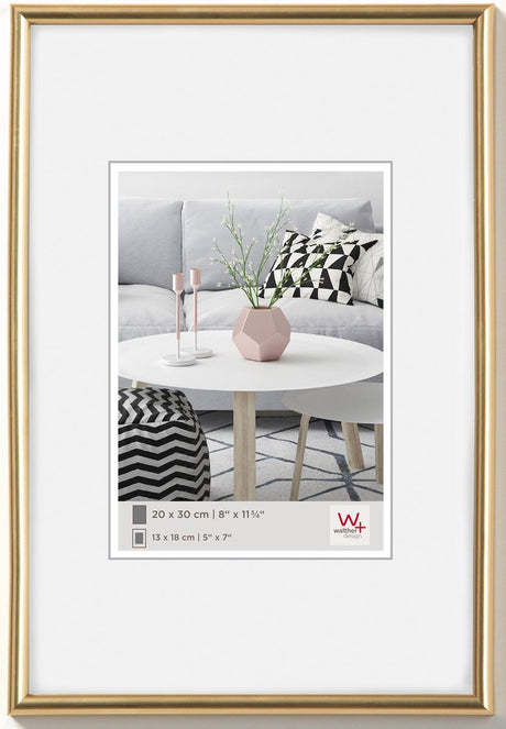 Walther galeria - plastramme - fotostørrelse 30x40 cm - metallisk guld