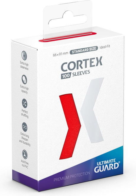 Ultimate guard cortex ærmer standard størrelse (100) - rød