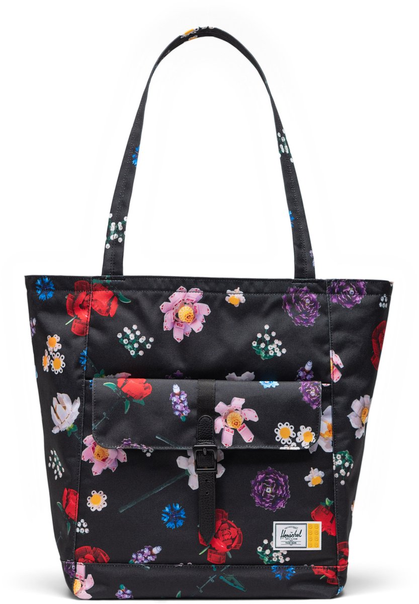 Herschel lego retreat tote - faldende blomster