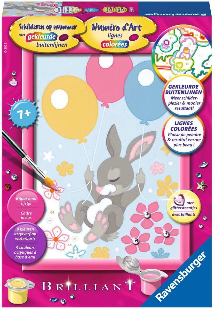 Ravensburger maling efter nummer kanin med glittersten