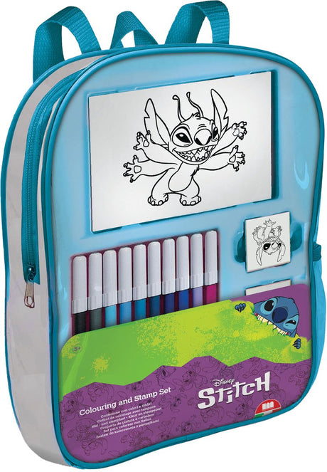 Multiprint Stitch -rygsæk med filt -tip pens frimærker